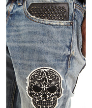 Load image into Gallery viewer, Cafe Racer Straight Patches| King Baby Denim Jeans In Hasher
