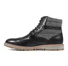 Load image into Gallery viewer, Granger Wingtip Lace Boot | Black(Noir)
