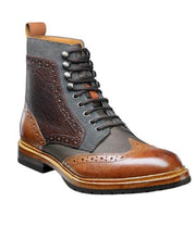 Load image into Gallery viewer, Madison II Wingtip Lace Boot | Cognac
