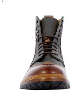 Load image into Gallery viewer, Madison II Wingtip Lace Boot | Cognac
