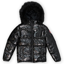 Load image into Gallery viewer, Makobi Skittles Puffer Jacket-Black
