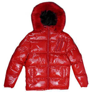 Makobi Skittles Puffer Jacket-Red