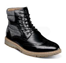 Load image into Gallery viewer, Granger Wingtip Lace Boot | Black(Noir)
