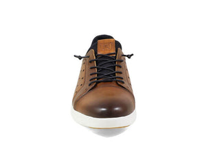 Halden Cap Toe Elastic Lace Up | Cognac