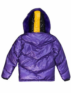 Makobi Puffer Jacket-Purple/Black