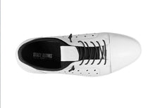 Load image into Gallery viewer, Halden Cap Toe Elastic Lace Up | White
